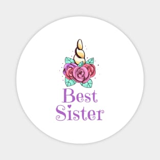 Best Sister Unicorn Family Siblings Magnet